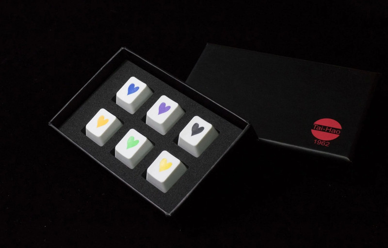 Tai-Hao 6 Key ABS Heart Set - Black/Etc. - أكسسوار لوحة مفاتيح